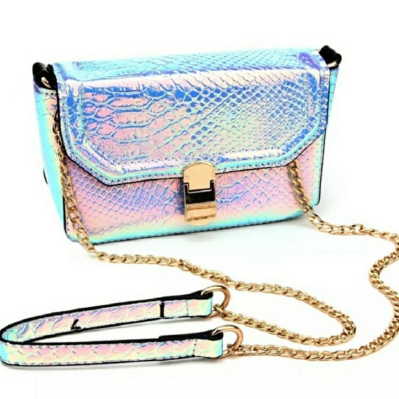 Handbags - 🚩LAST1 Iridescent snake skin pattern crossbody